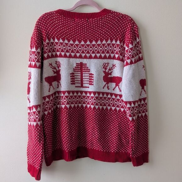 Exlura Unisex Nordic Reindeer Christmas Sweater Small-Medium - Picture 4 of 6